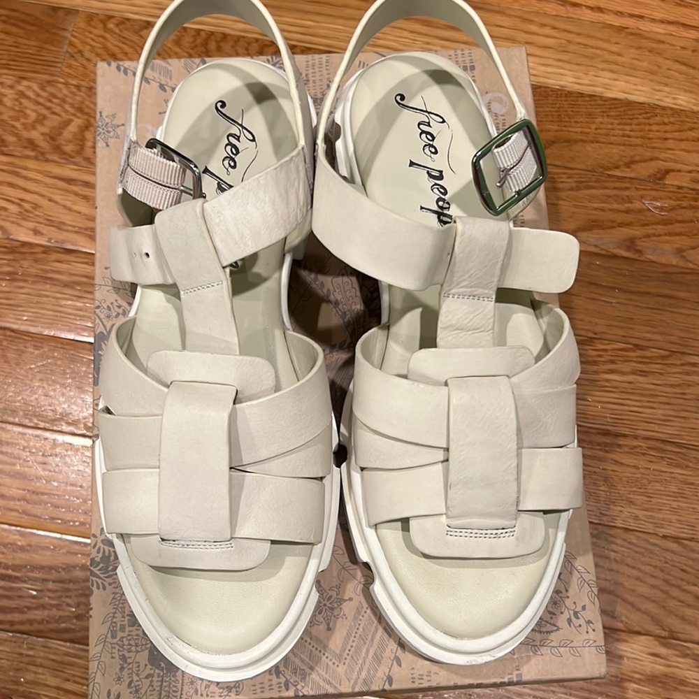Free people brooks sandal in chalk
